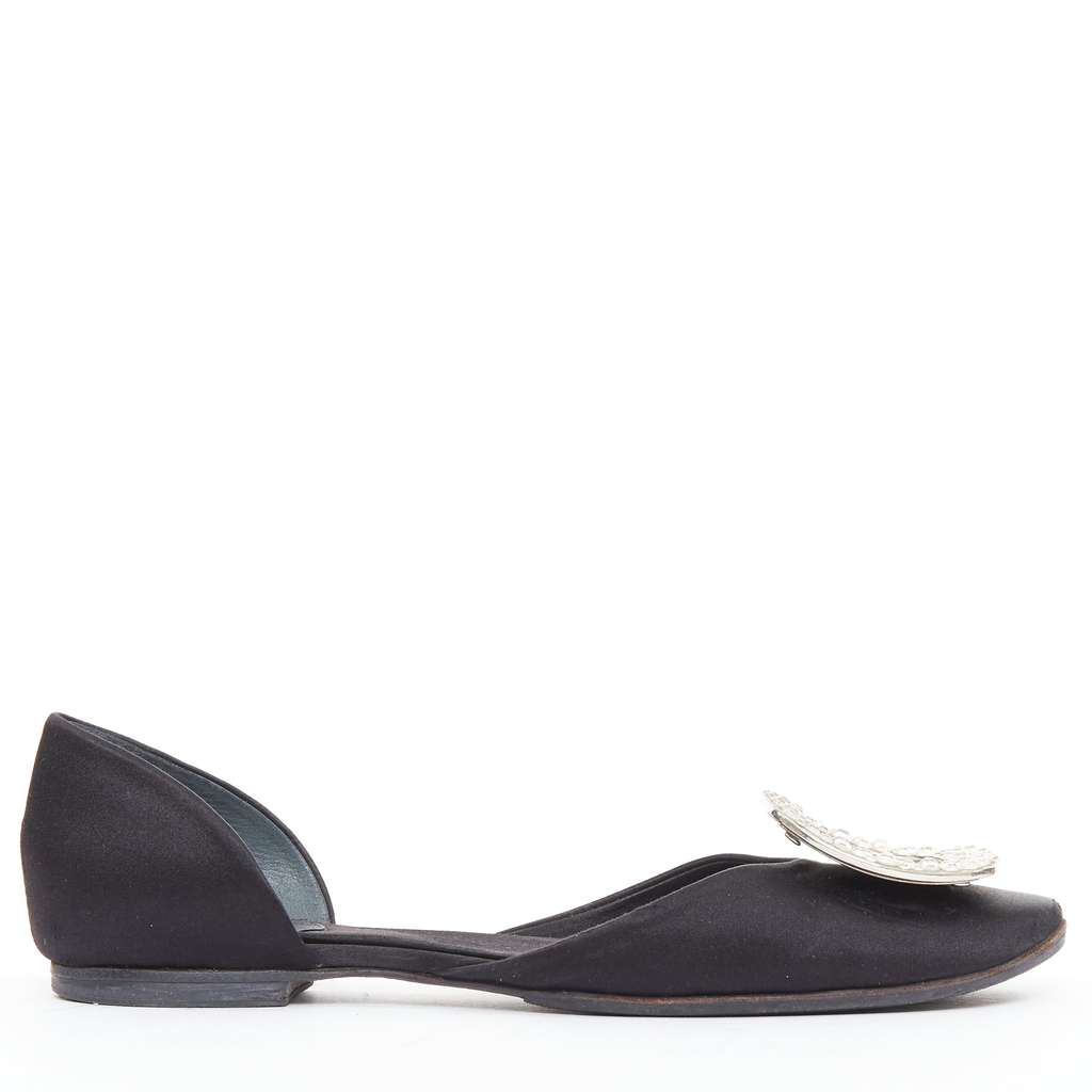 Roger Vivier Chips Strass Black Silk Very good - Back View