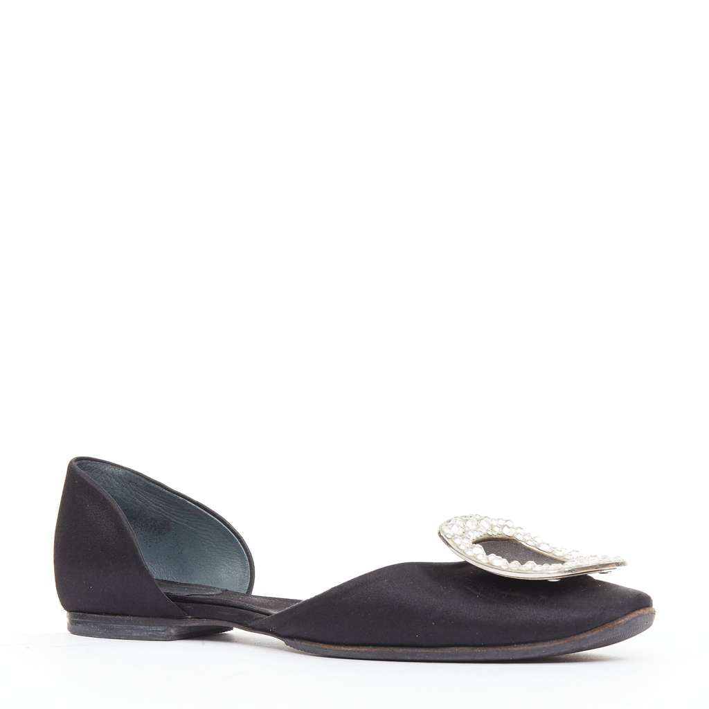 Roger Vivier Chips Strass Black Silk Very good - Inside View