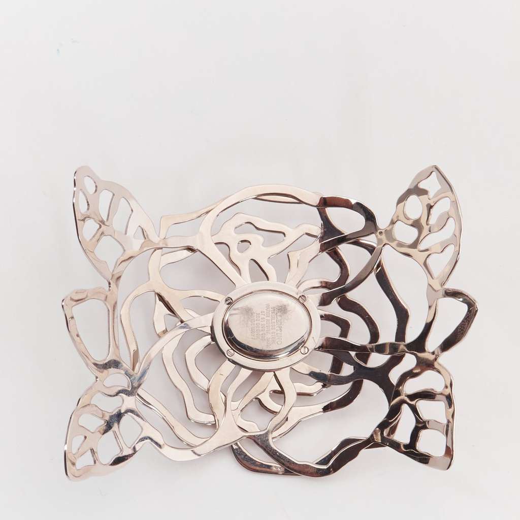 Valentino Garavani Crystal Flower Watch Silver Good - Box View