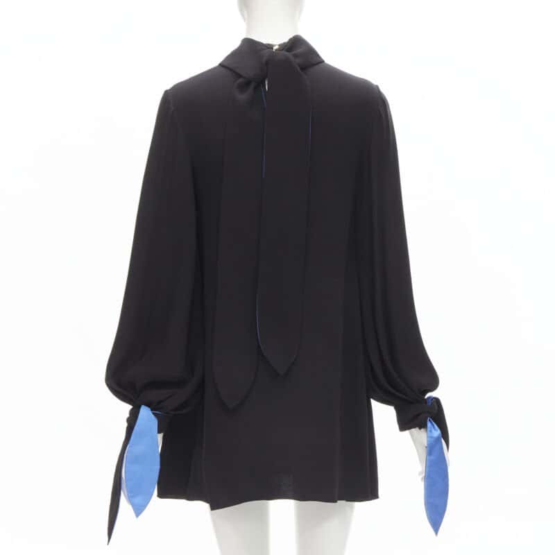 Roksanda Bow Tie Tunic Black Silk Very good - Box View