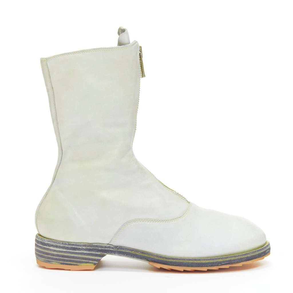 Guidi Ponyhair Cage Heel Boots Grey Leather Very good - Back View
