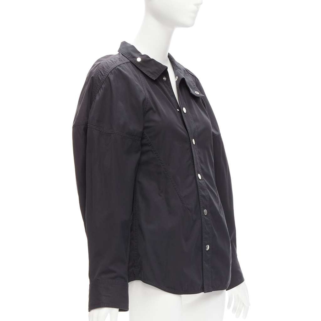 Bottega Veneta 3D Snap Shirt Black Cotton Good - Inside View