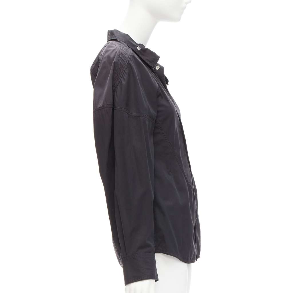 Bottega Veneta 3D Snap Shirt Black Cotton Good - Model View
