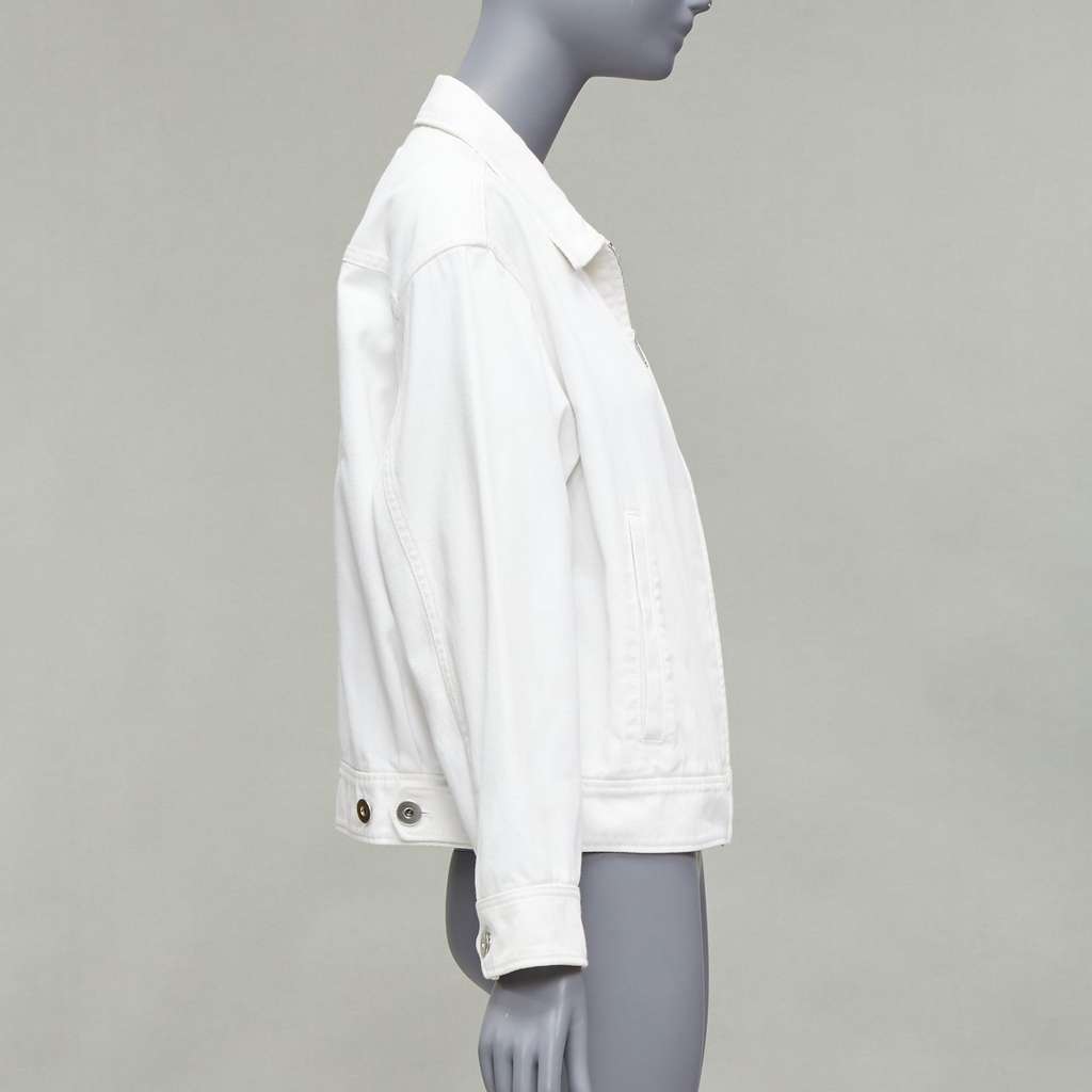 Prada White Cropped Denim Jacket White Cotton Good - Box View