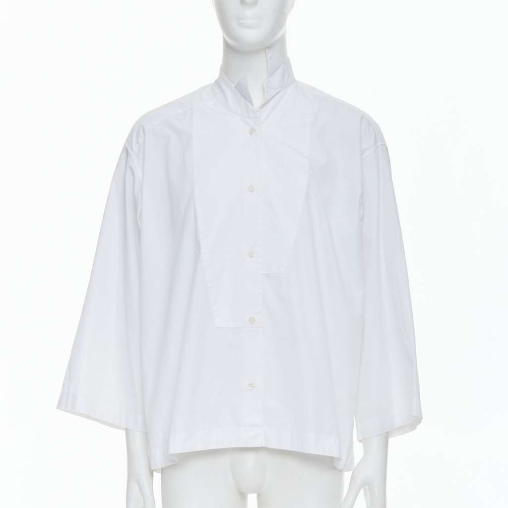 Loewe Asymmetric Boxy Shirt White Cotton Good - Front View