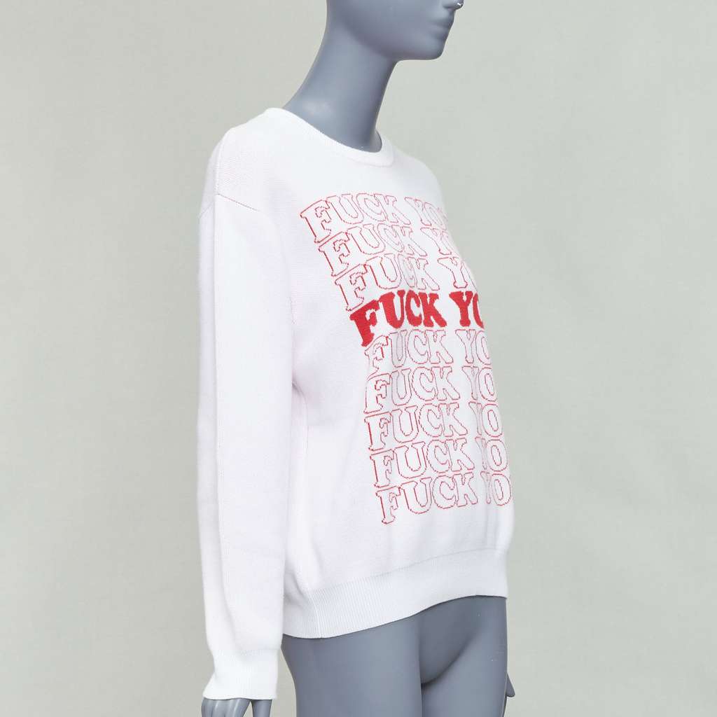 Supreme Slogan Pullover White Cotton Good - Inside View