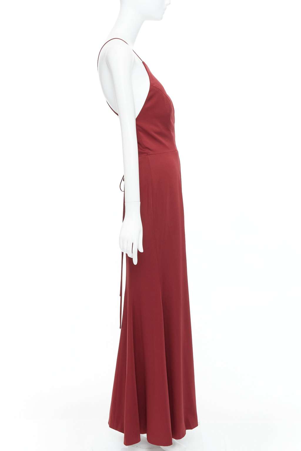 Jenny Yoo Lace Up Gown Red Polyester Very good - Model View