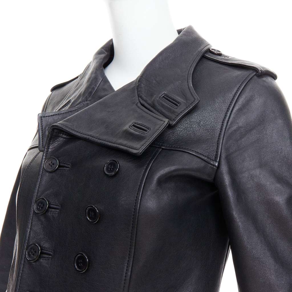 Saint Laurent Smoking Spencer Black Leather Very good - Back View