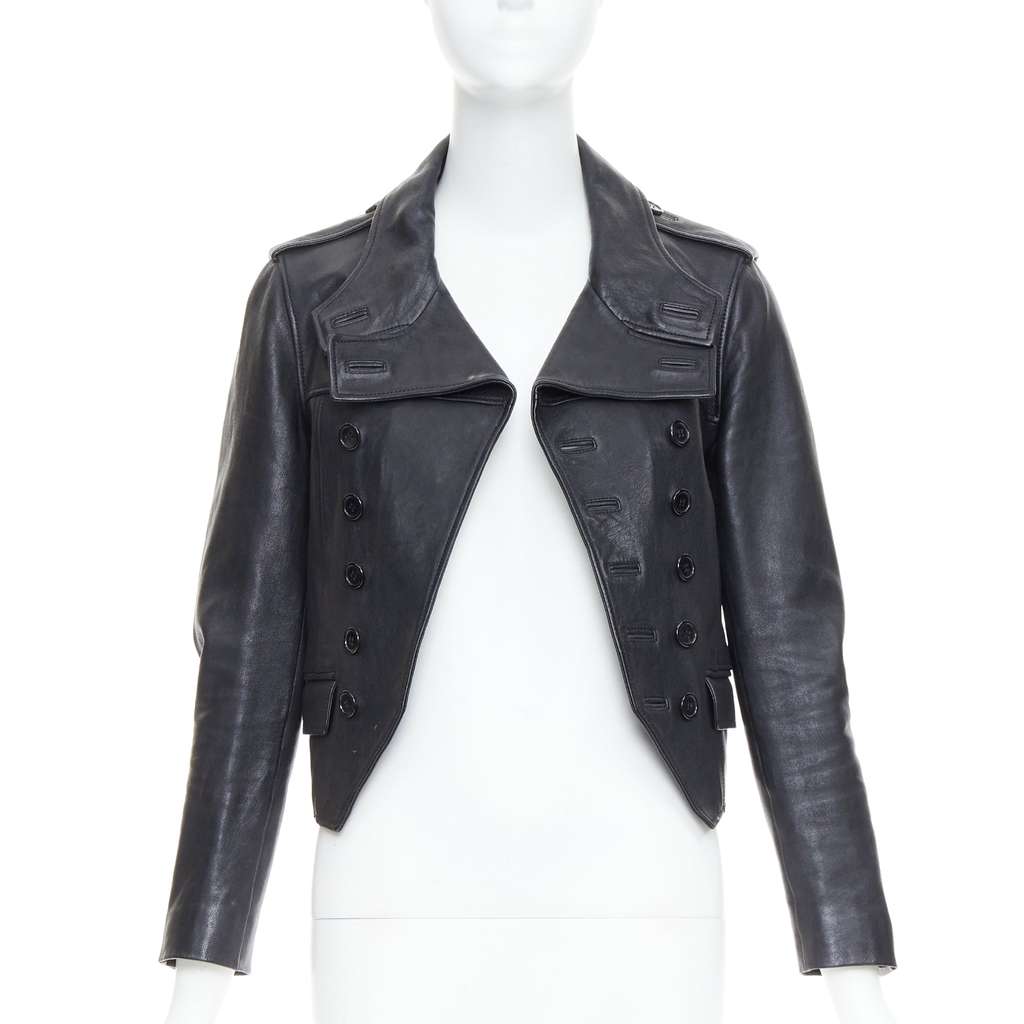 Saint Laurent Smoking Spencer Black Leather Very good - Inside View
