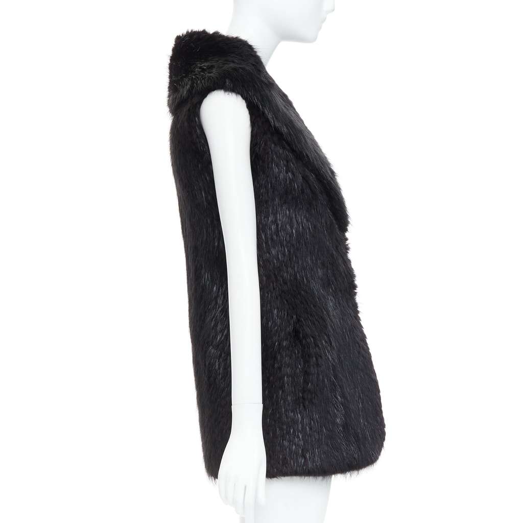 Unsigned Brown Fur Hook Coat Black Fur Very good condition - Box View