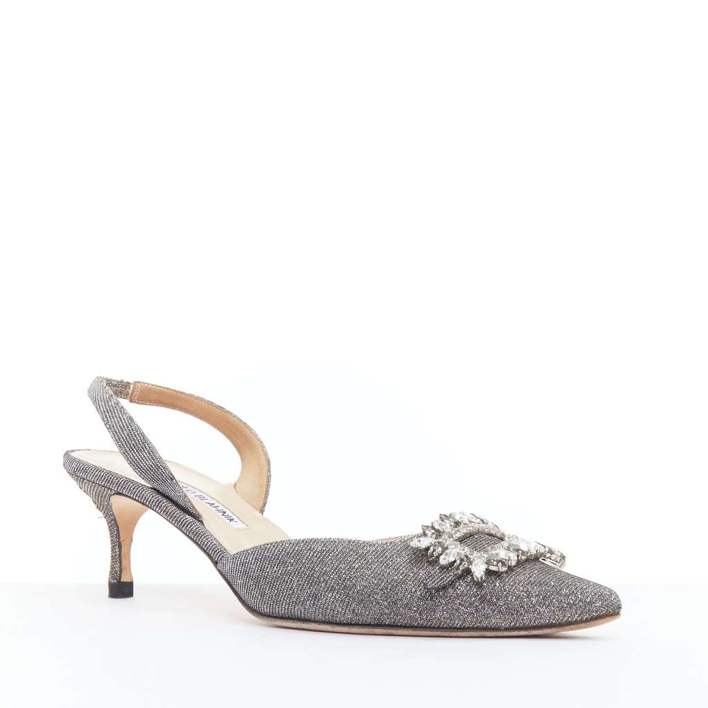 Manolo Blahnik Tonoslac Silver Good condition - Inside View