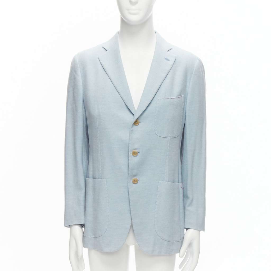 Isaia Dustin Blue Cotton Very good - Front View