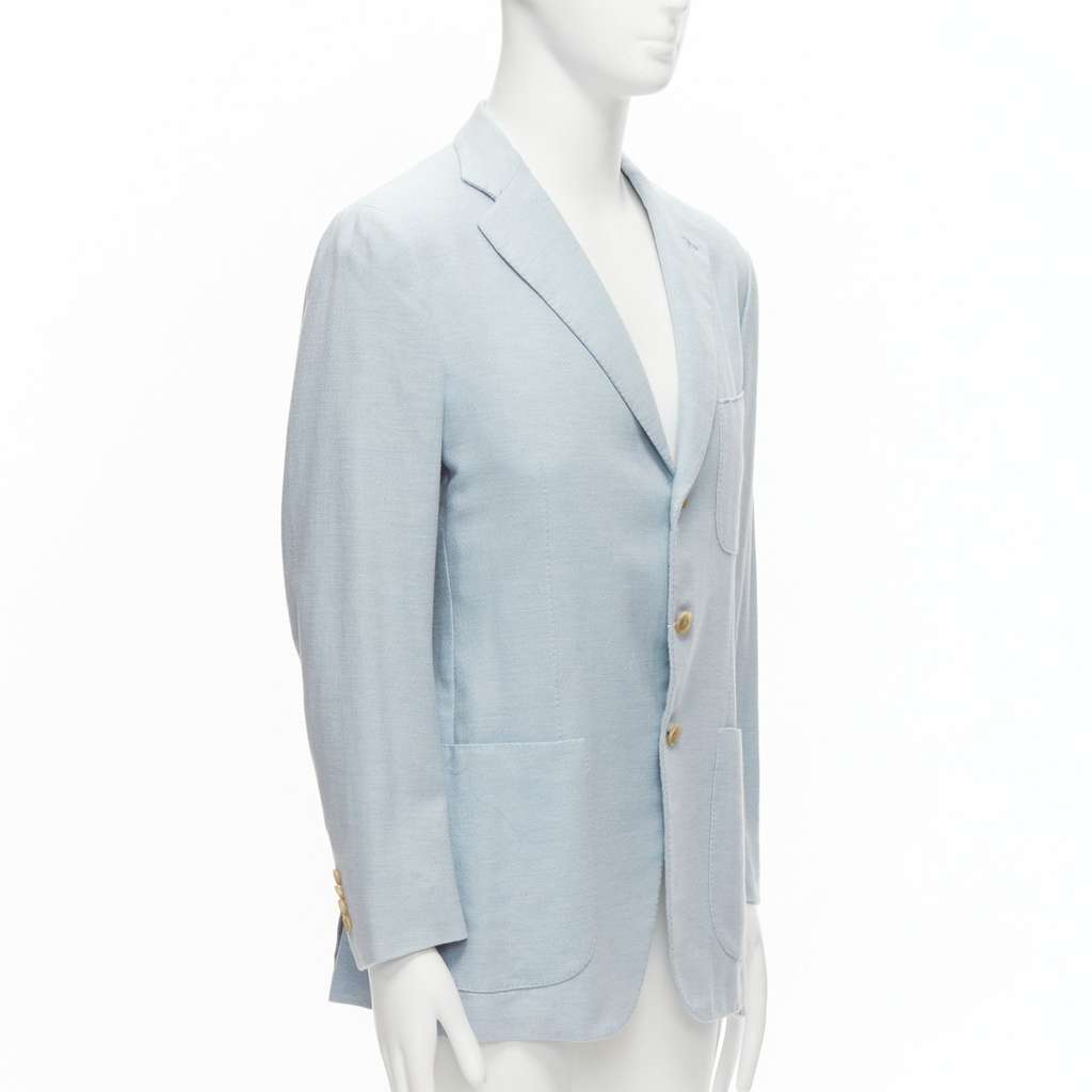 Isaia Dustin Blue Cotton Very good - Inside View