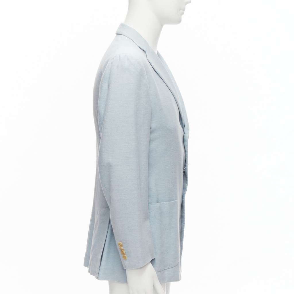 Isaia Dustin Blue Cotton Very good - Model View