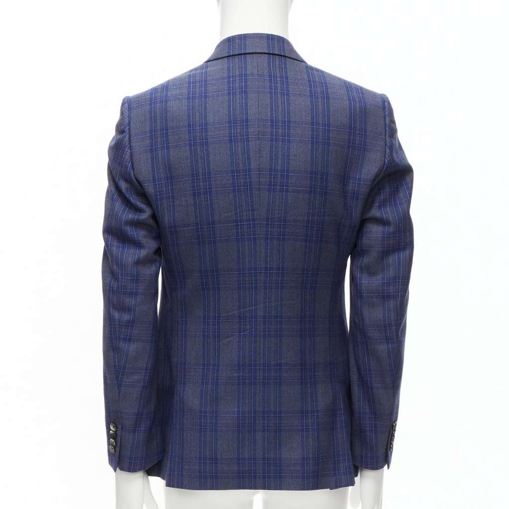 Alexander McQueen Double Breasted Blazer Blue Wool Never worn - Box View