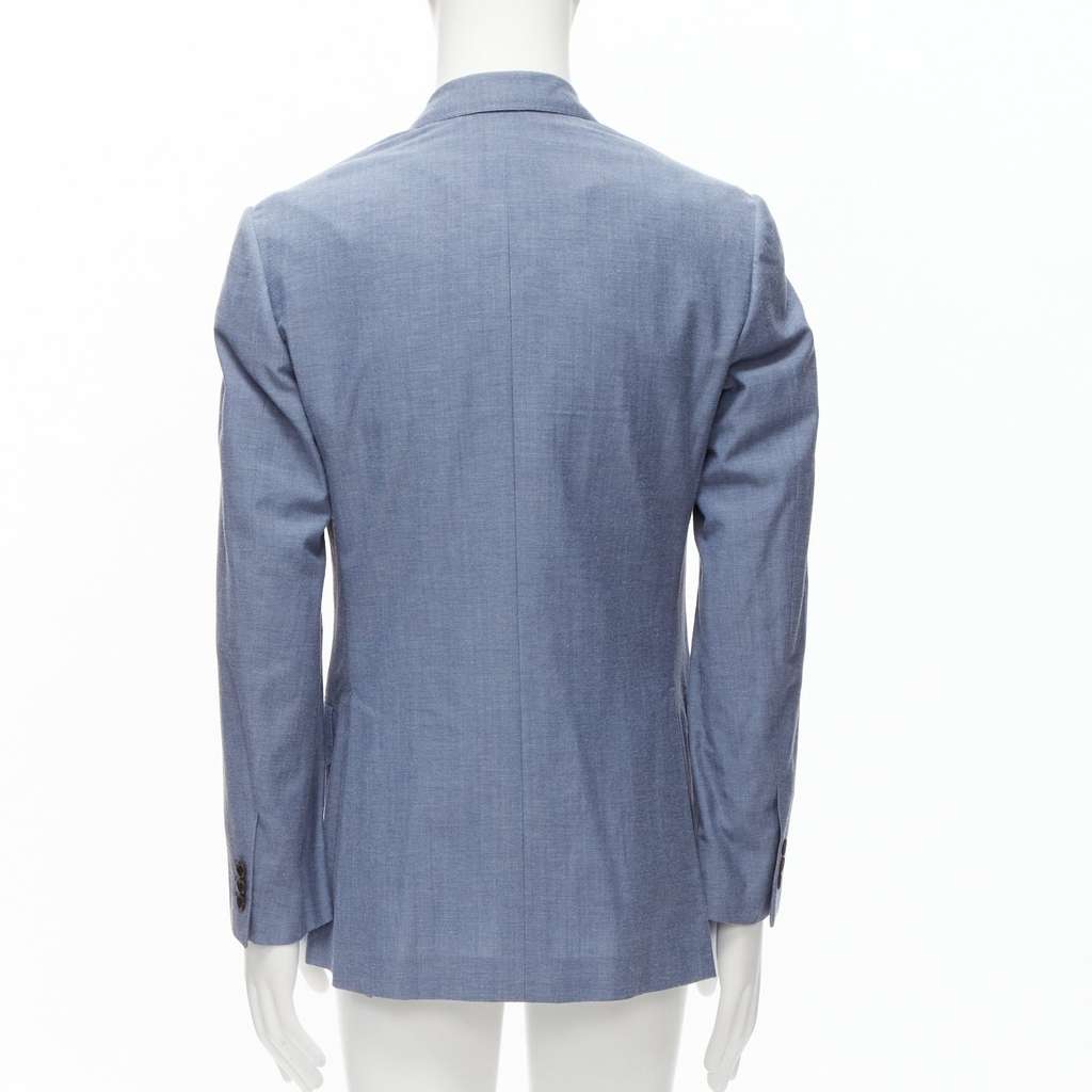 Unsigned Double Button Blazer Blue Wool Never worn - Box View