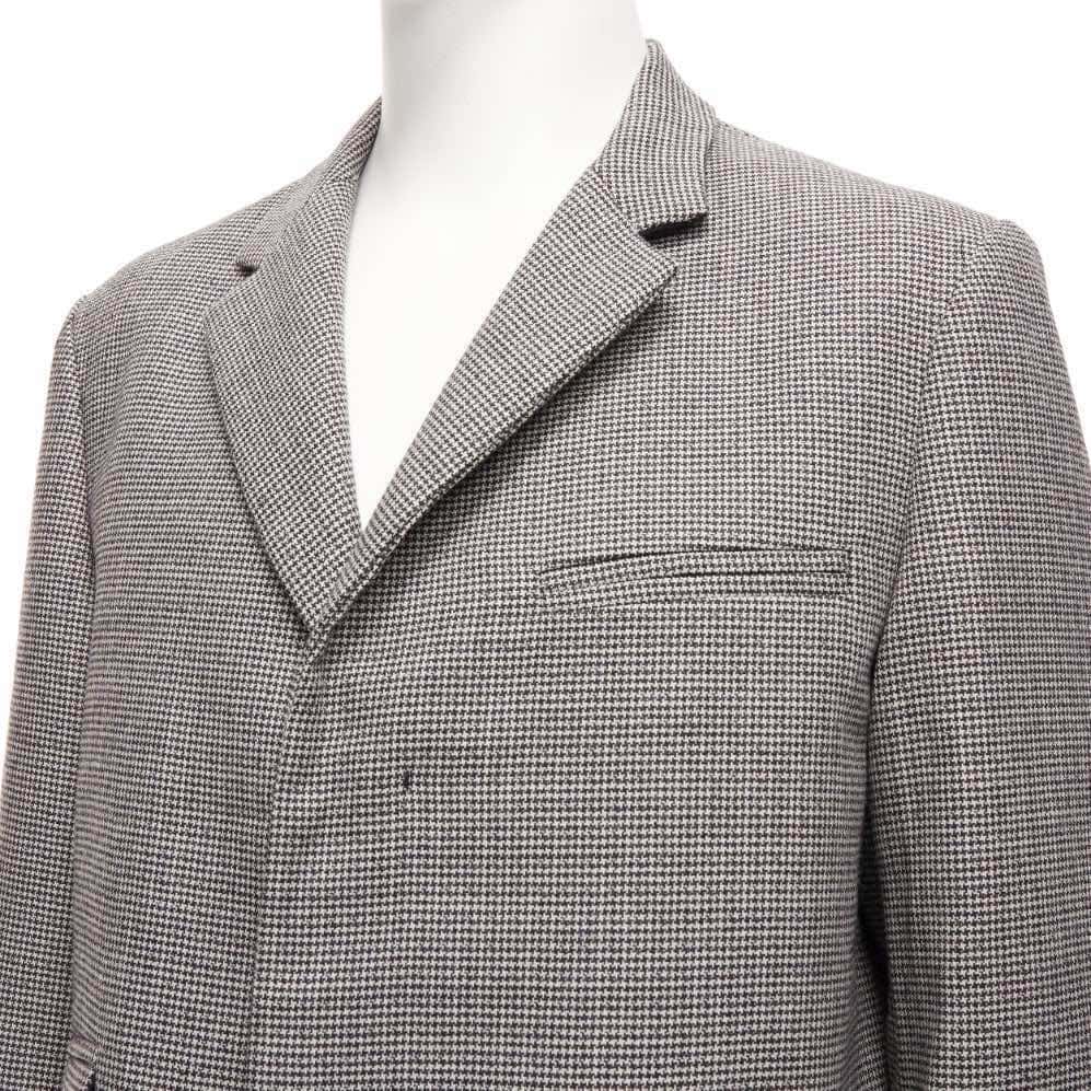Marni Brown Leather Trim Trench Black Wool Never worn - Back View
