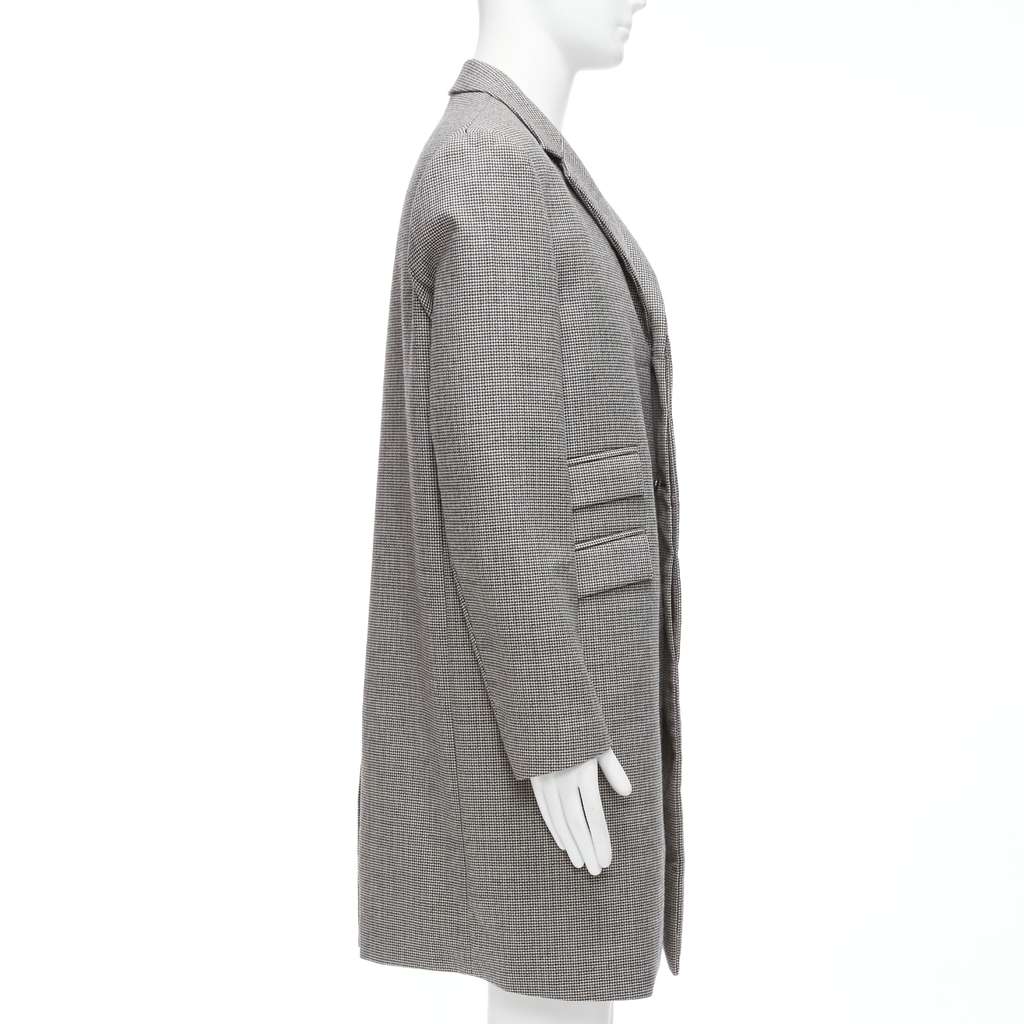 Marni Brown Leather Trim Trench Black Wool Never worn - Box View
