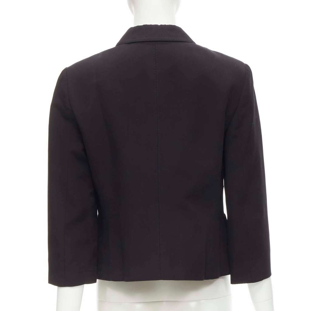 Valentino Garavani Square Button Blazer Black Cotton Never worn - Box View