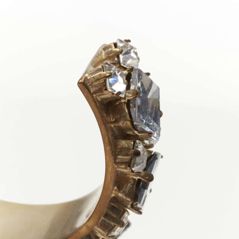 Christian Dior Light Blue Crystal Bangle Gold Metal Very good - Box View