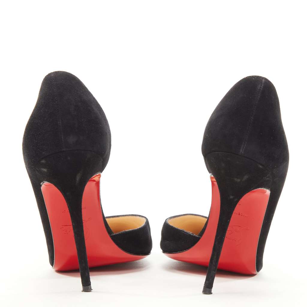 Christian Louboutin Iriza 100 Black Suede Very good condition - Box View