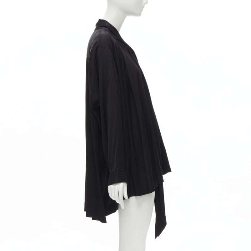 Balenciaga Pussy Bow Shirt Black Viscose Never worn - Inside View