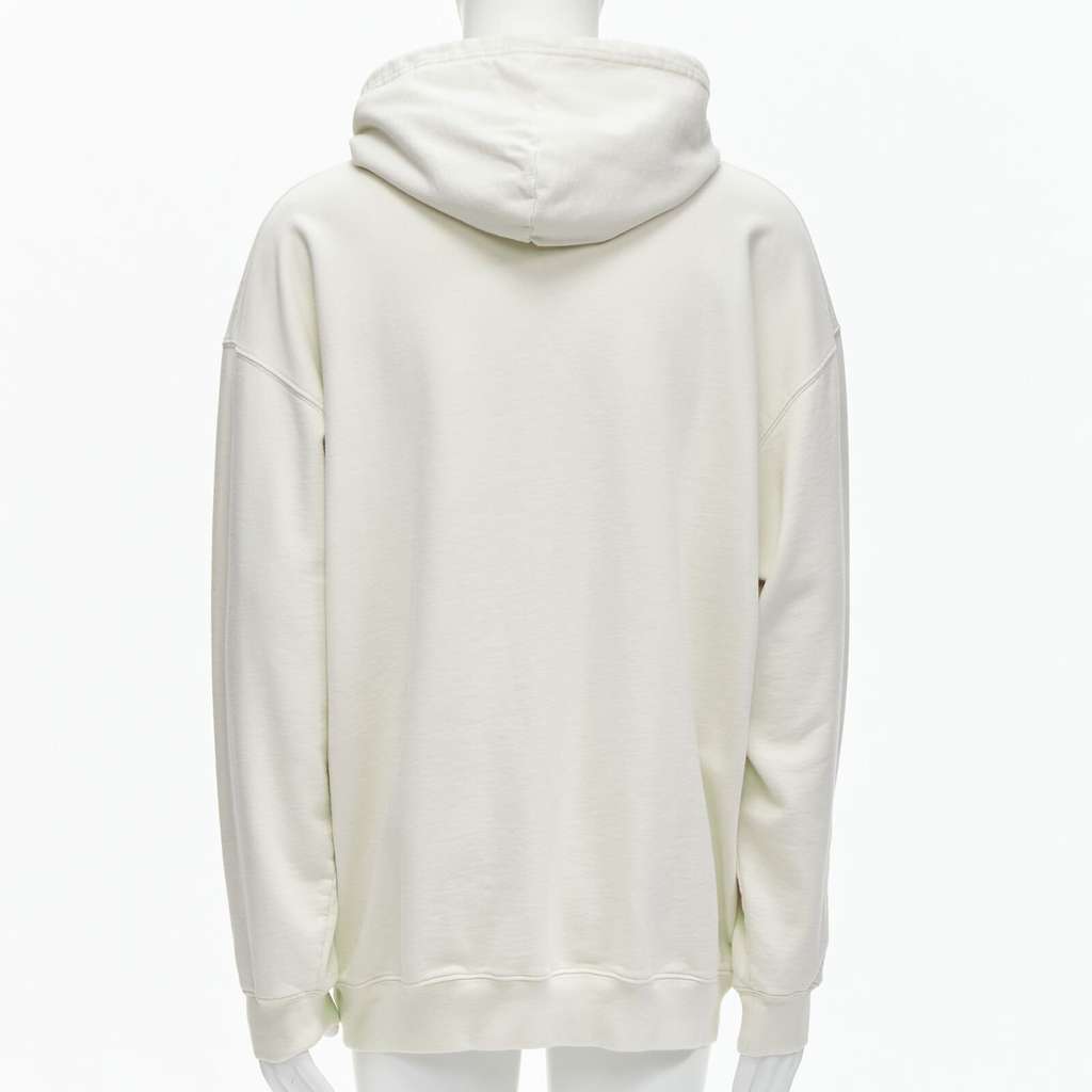 Balenciaga Logo Oversized Hoodie Beige Cotton Never worn - Box View