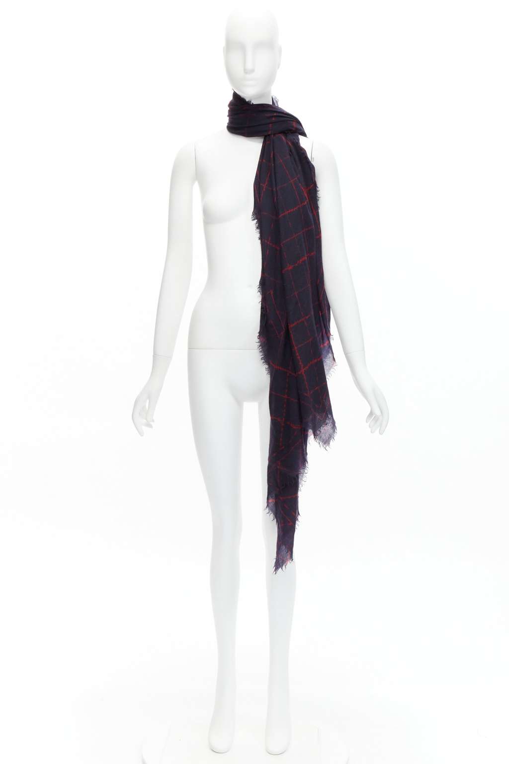Chanel Quilt Print Scarf Black Wool Never worn - Back View