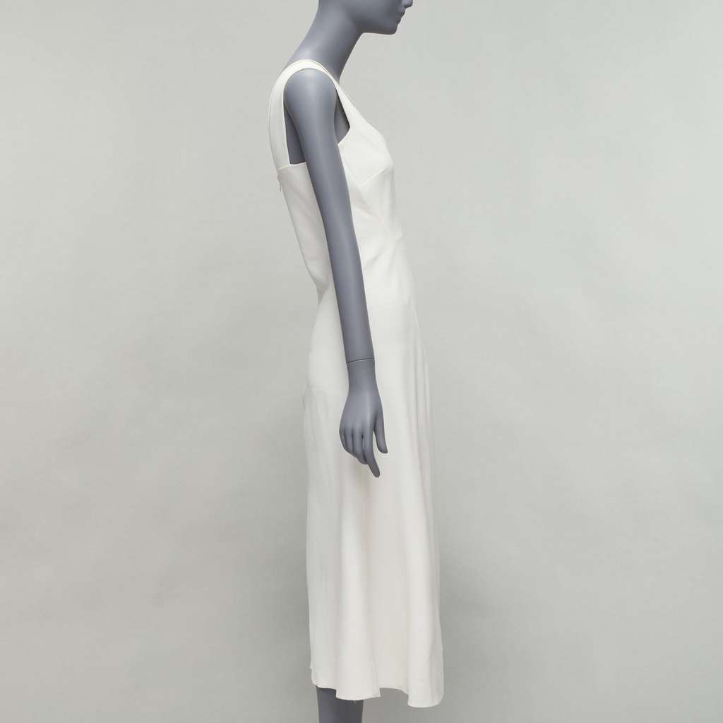 Victoria Beckham Bias Cut Dress White Polyester Good - Model View