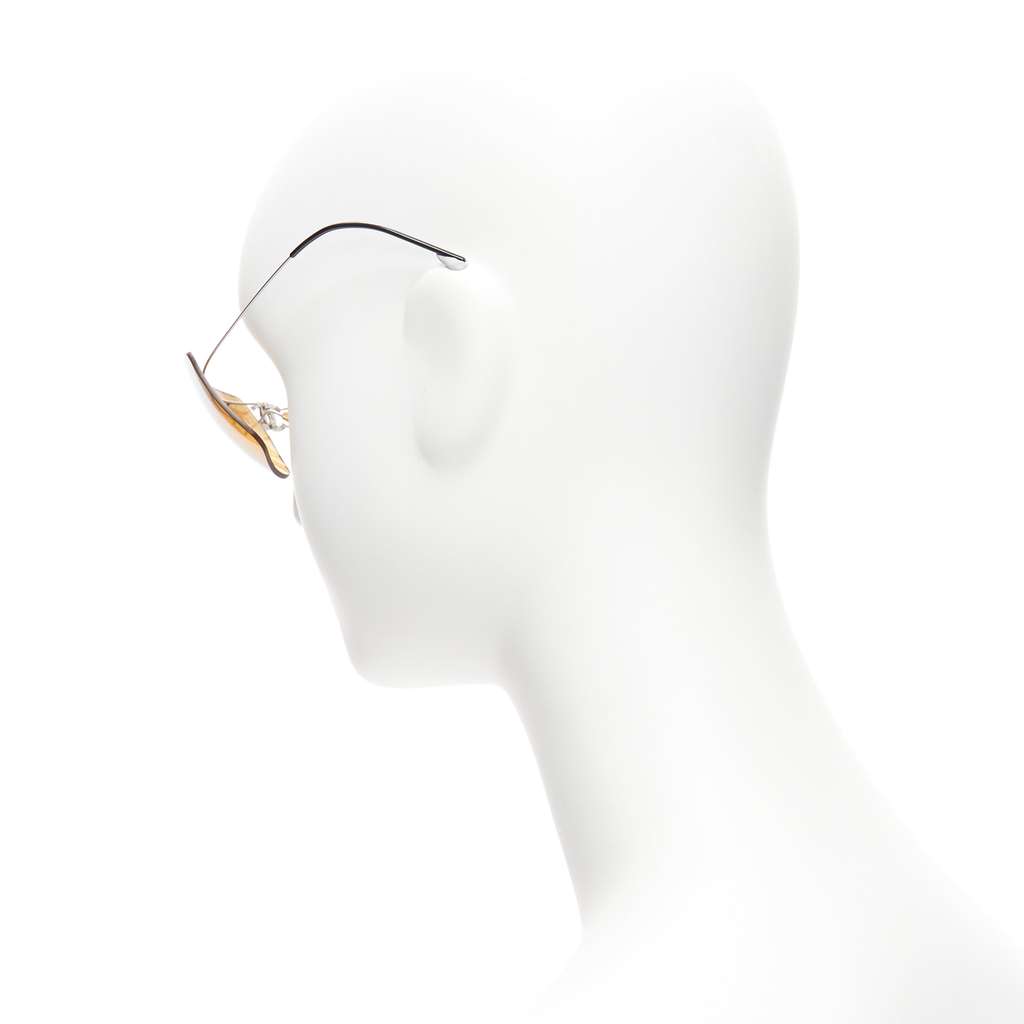 Chanel CC Cyber Sunglasses Yellow Metal Very good - Box View
