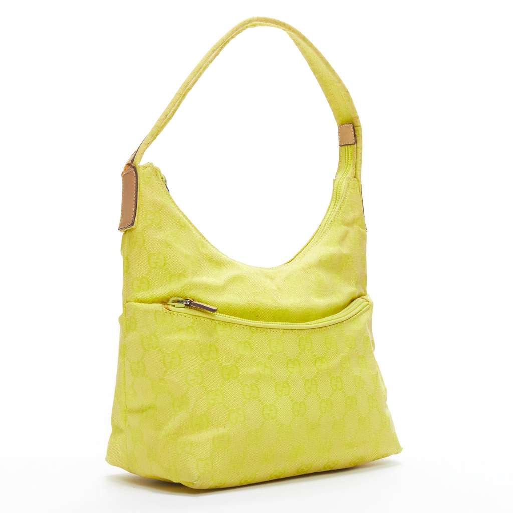 Gucci Twin Denim Bag Yellow Fair - Inside View