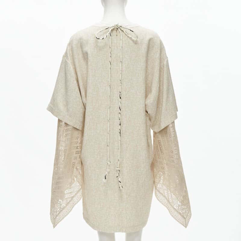 Chloé Crochet Layered Dress Beige Viscose Never worn, with tag - Box View