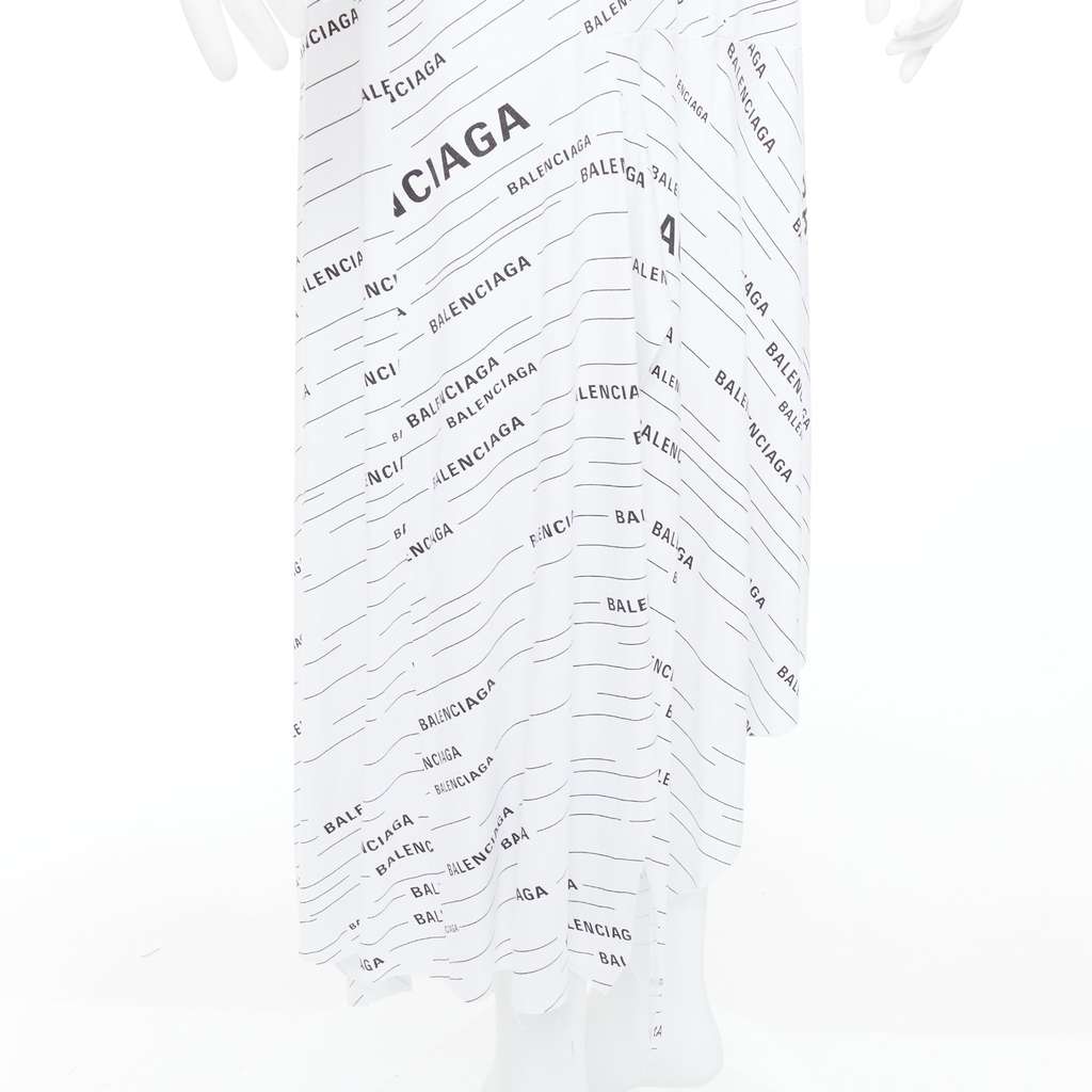 Balenciaga Logo Midi Skirt White Very good - Back View