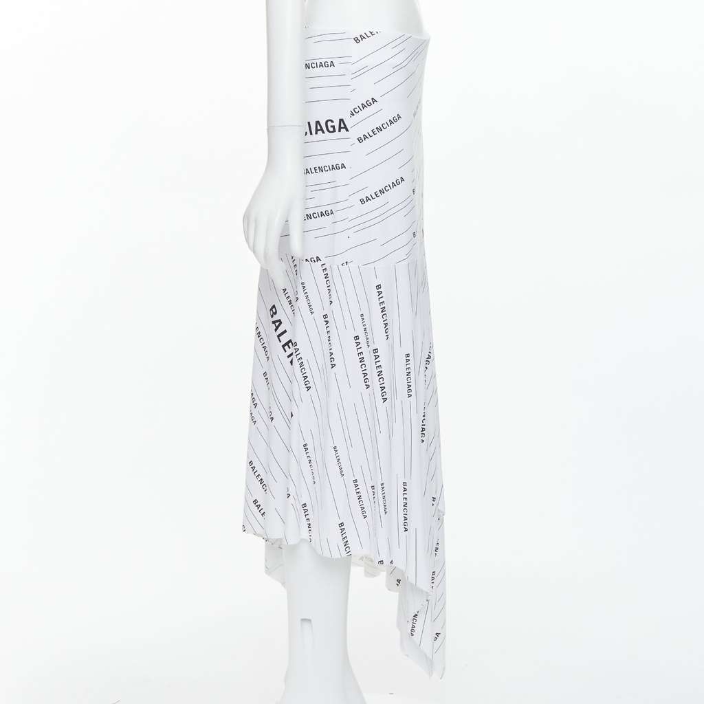 Balenciaga Logo Midi Skirt White Very good - Model View