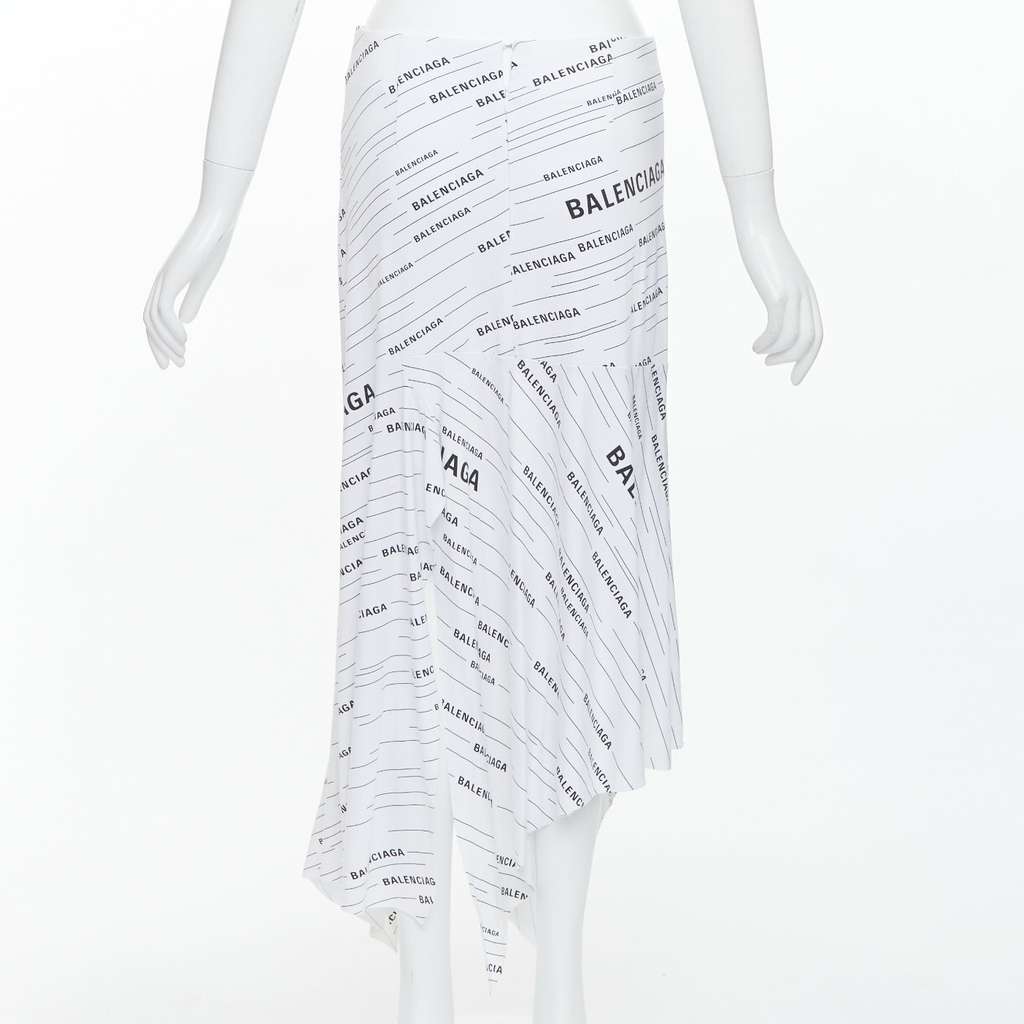 Balenciaga Logo Midi Skirt White Very good - Box View