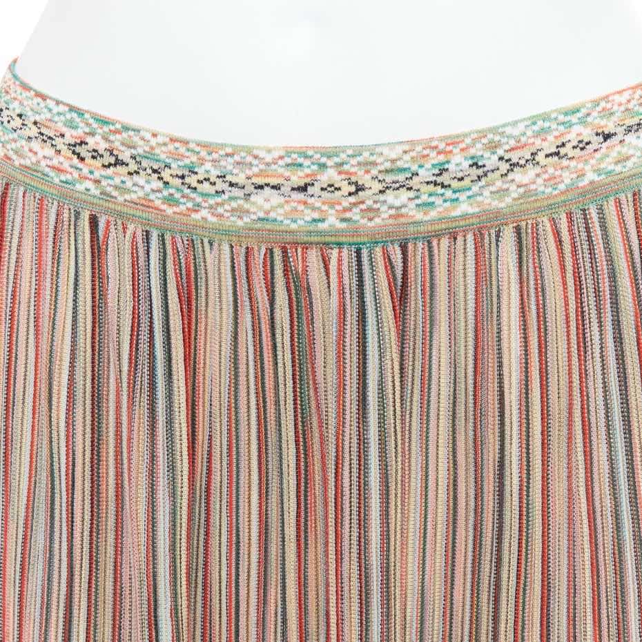 Missoni Striped Knit Skirt MultiColor Cotton Never worn, with tag - Back View