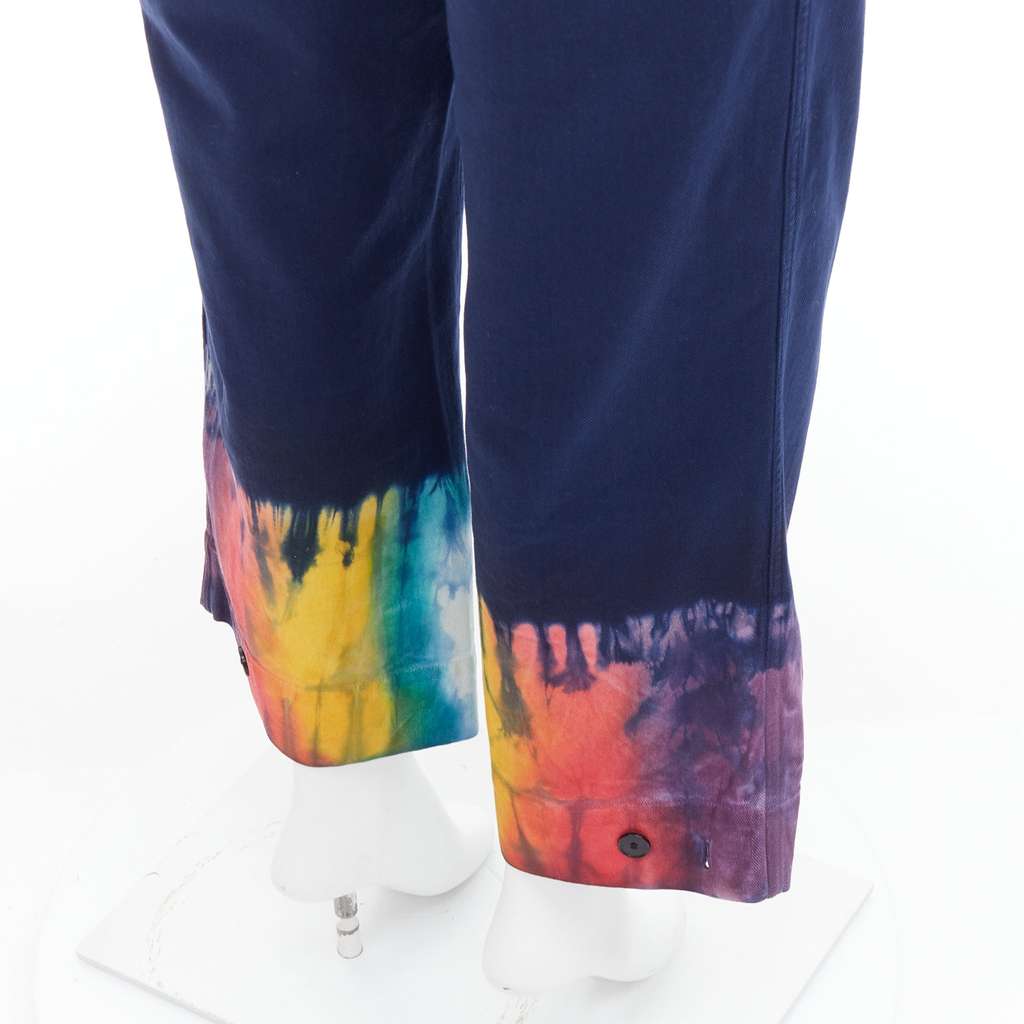 Dior Indigo Tie Dye Jeans Blue Cotton Very good - Back View