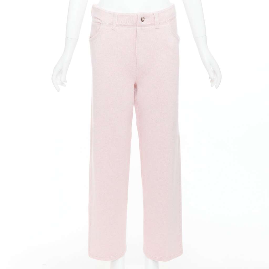 Barrie Pink Knit Pants Pink Cashmere Very good - Front View