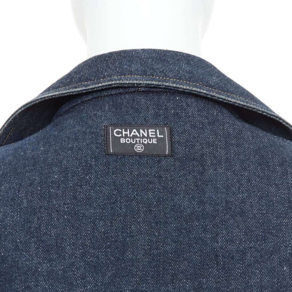 Chanel Indigo Denim Blazer Blue Very good condition - Back View
