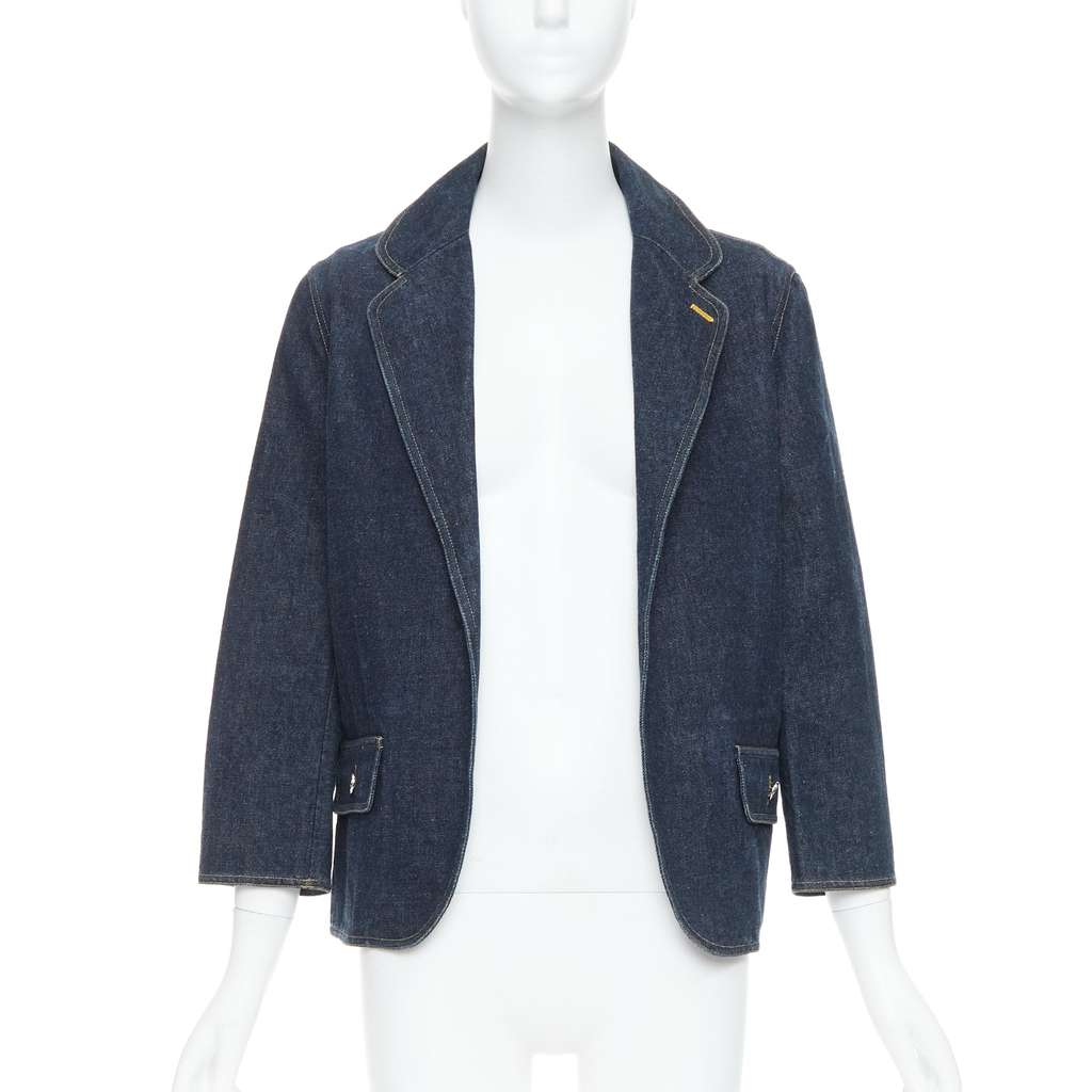 Chanel Indigo Denim Blazer Blue Very good condition - Inside View