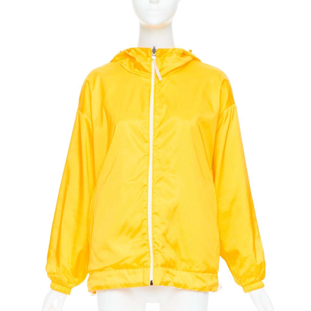 Fendi Yellow Swirl Print Windbreaker Yellow Polyamide Very good - Back View
