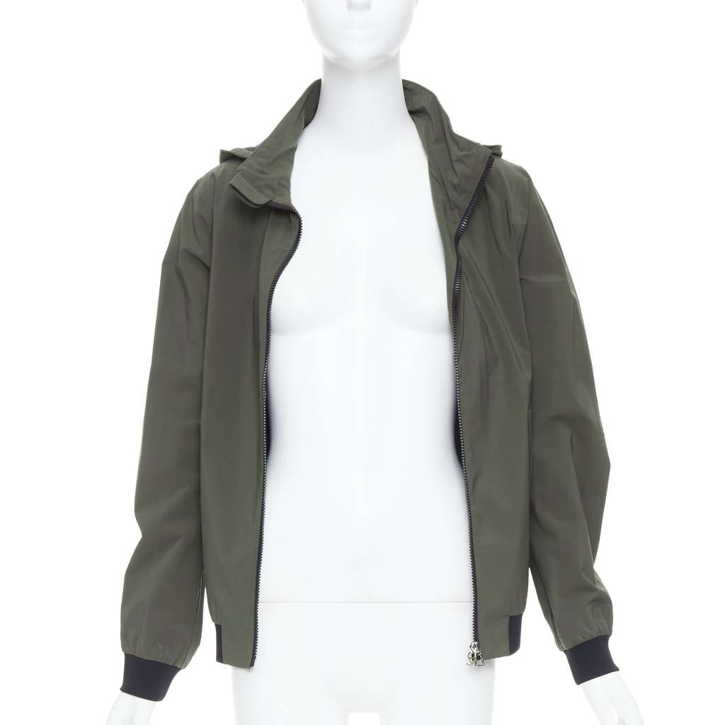 Hermès Khaki Zip Windbreaker Khaki Polyamide Never worn, with tag - Inside View