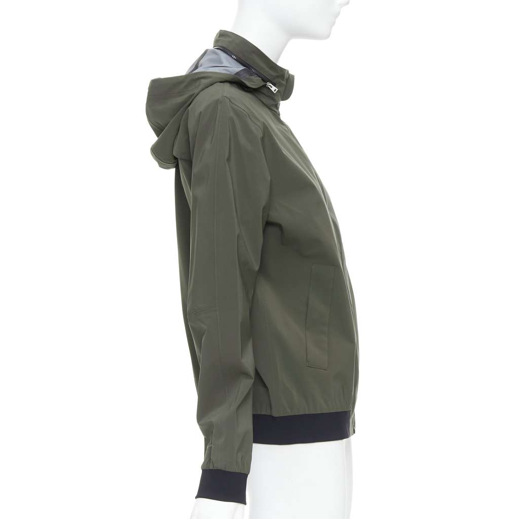 Hermès Khaki Zip Windbreaker Khaki Polyamide Never worn, with tag - Box View