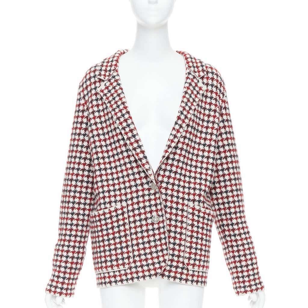 Barrie Burgundy Knit Blazer Burgundy Cashmere Very good - Front View