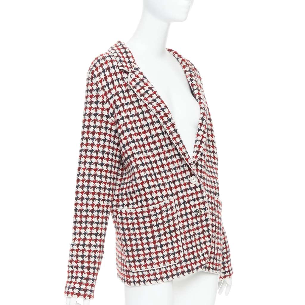 Barrie Burgundy Knit Blazer Burgundy Cashmere Very good - Model View