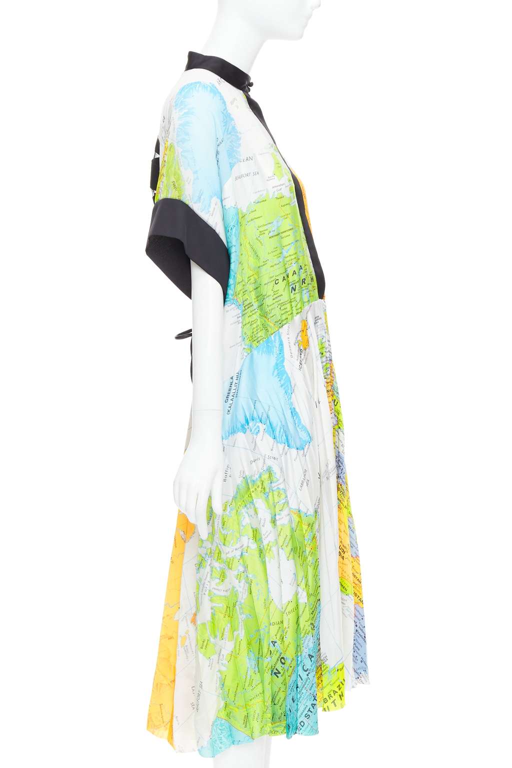 Sacai Map Print Dress White Polyester Very good - Box View