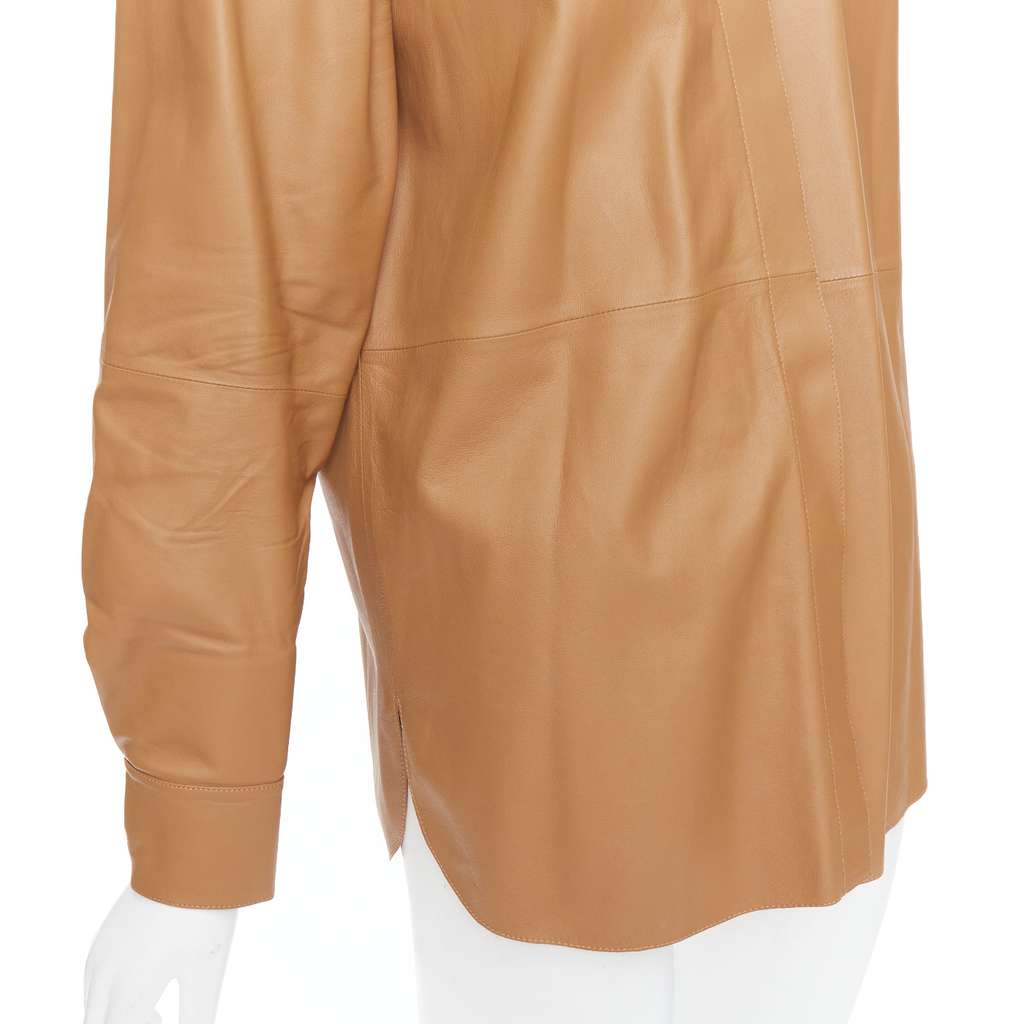Theory L Nappa Shine Brown Leather Very good - Back View