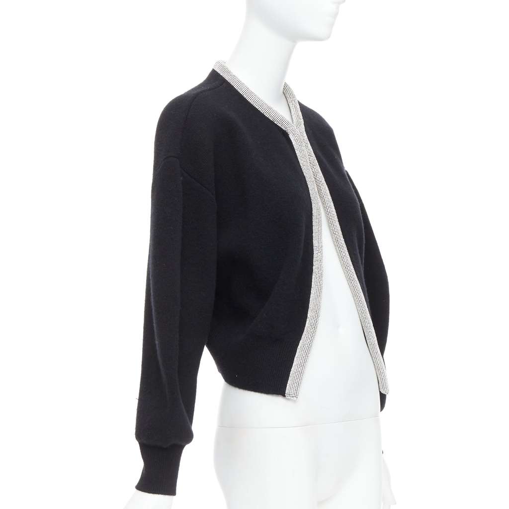 Alexander Wang Crystal Cord Cardigan Black Wool Very good - Inside View