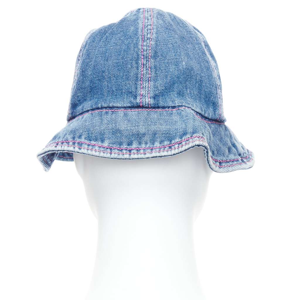 Chanel Blue Denim Bucket Hat Blue Very good - Box View