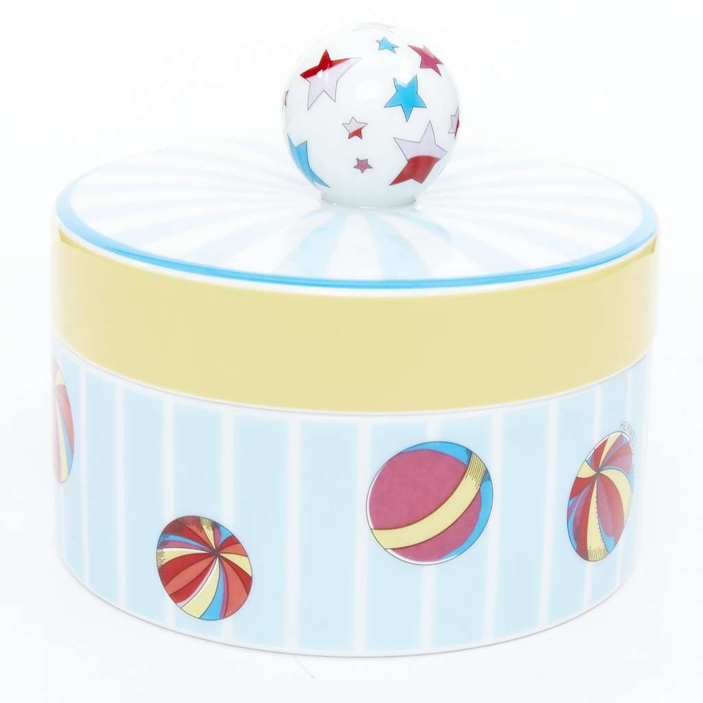 Hermès Circus Round Box Blue Very good condition - Model View